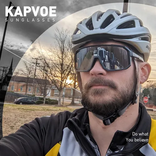 Miniatura 2 de KAPVOE Gafas de sol polarizadas para ciclismo, deportes, UV400, para correr, pesca, béisbol, para hombres y mujeres, K62 Blanco plateado