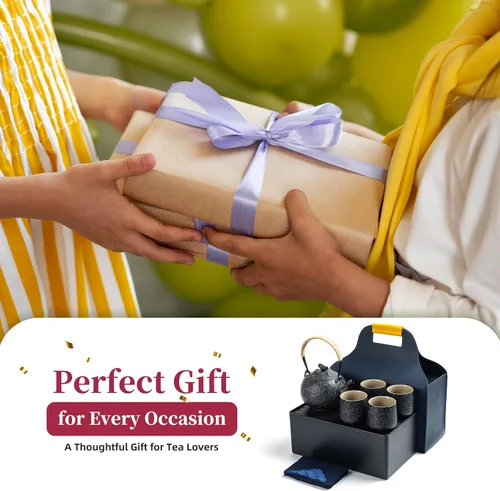Miniatura 6 de TEANAGOO Juego de té japonés, juegos de té chino, tazas de té japonés de porcelana, juego de té chino de gongfu, juego de té asiático para adultos