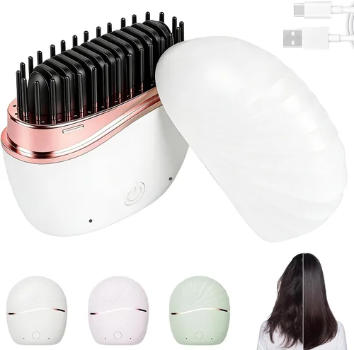 Miniatura 8 de Mini alisador, mini alisador de pelo para mujer, nuevo cepillo alisador de pelo portátil inalámbrico recargable, calor rápido con tres controles