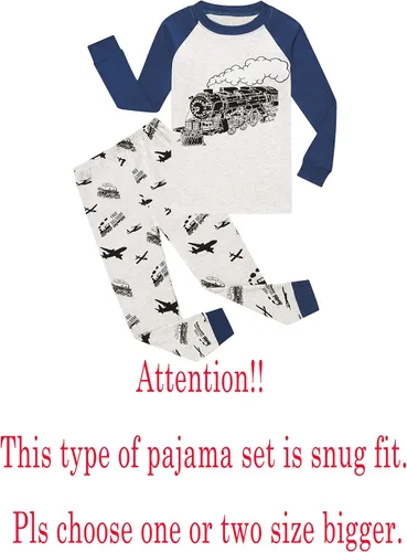 Miniatura 2 de KikizYe - Conjunto de pijamas para niños y niñas pequeños y grandes, ropa de dormir de 100% algodón