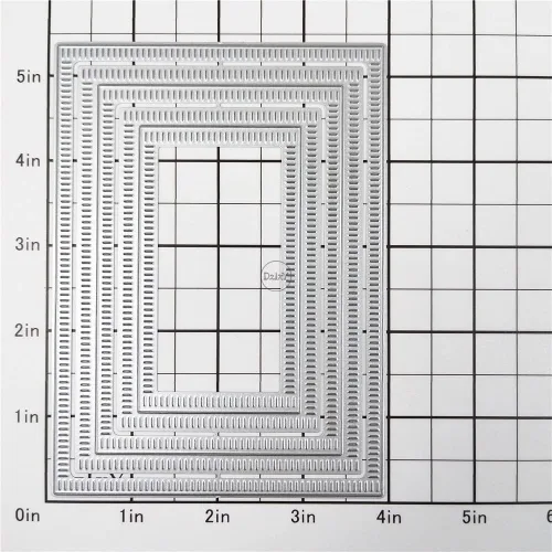 Miniatura 3 de DzIxY Marcos rectangulares superpuestos troqueles de corte de metal para kit de fabricación de tarjetas, papel de gofrado, troquelados, plantillas 24