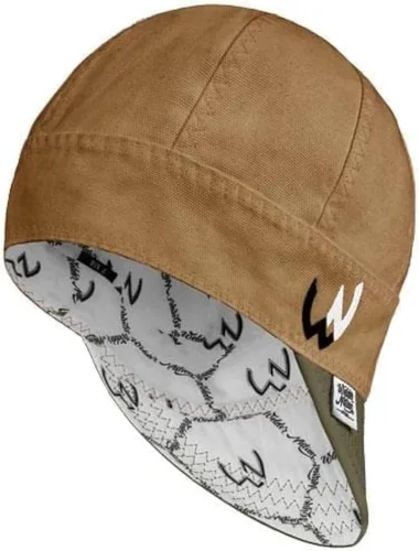 Miniatura 7 de Welder Nation 8 paneles 10 oz Gorra de soldadura premium 100% algodón interior y exterior de lona de pato - Protectora, duradera, resistente