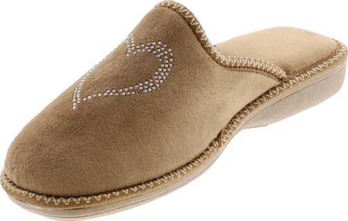 Miniatura 3 de SC Home Collection 12517 - Zapatillas de casa con diseño de corazón de felpa para mujer