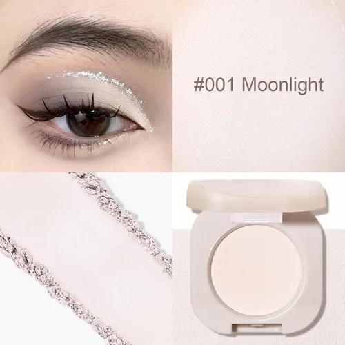 Miniatura 2 de Sombra de ojos mate individual, Sombra de ojos blanco hueso, Polvo ligero ultrafino, Sombra de ojos con base de imprimación iluminadora, Alto