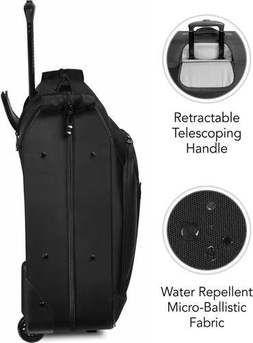 Miniatura 5 de WallyBags Solutions - Bolsa de ropa con ruedas, múltiples perchas y hecha para hombres y mujeres