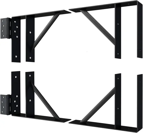 JUBEST Soporte de Esquina con Refuerzo de Servicio Pesado para Puerta, Kit Anti-Combadura para Puerta, Herrajes Ajustables para Puerta para Cerca de