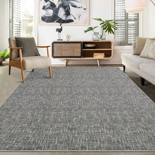 Miniatura 33 de RUGSREAL - Tapete pequeño de 2x3 con base de goma, resistente a las manchas, moderno, color liso, contemporáneo lavable, para la entrada, sala