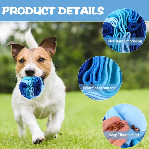 Miniatura 3 de Pelota de olfateo para perros, juguete interactivo para aliviar el estrés, juguetes interactivos para perros, tapete de forraje para mascotas, 3
