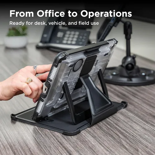 Miniatura 8 de PIVOT A22A - Funda resistente para iPad (A16), iPad (10ª generación), protección de grado militar con sistema de montaje universal y soporte, piloto