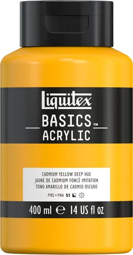 Miniatura 157 de Liquitex BASICS Pintura Acrílica, Botella de 400ml (13.5 oz), Blanco Titanio Titanio Blanco