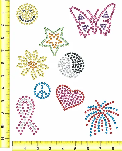 Miniatura 4 de Plantilla(s) de diamantes de imitación magnéticos - Variedad - Diseños multicolor