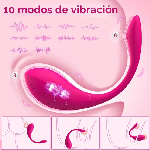 Miniatura 2 de Vibrador portátil con APP y control remoto, juguetes sexuales para mujer con 9 modos de vibración, juguetes sexuales femeninos para mujeres