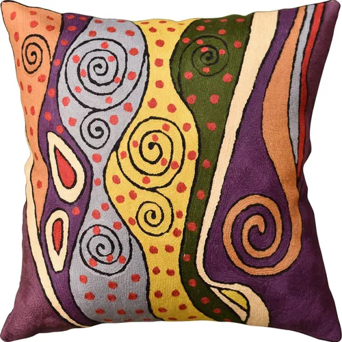 Miniatura 17 de Klimt - Funda de almohada moderna azul para sofá Almohadas contemporáneas azules Cojín de silla moderno abstracto Almohada moderna