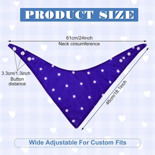 Miniatura 2 de Janmercy Paquete de 5 baberos tipo bandana para adultos, suaves, ajustables, absorbentes, para mujeres, necesidades especiales, unisex, hombres