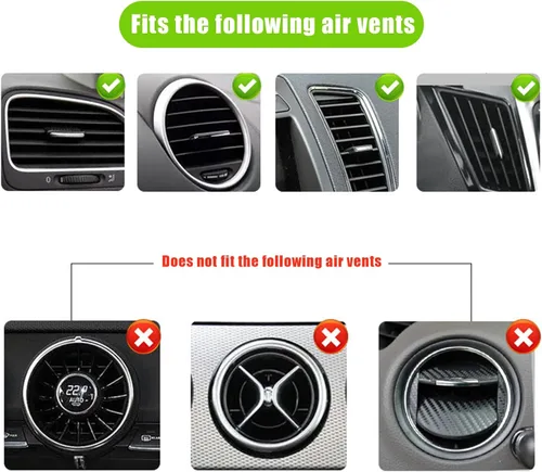 Miniatura 5 de Ziciner 2 piezas de dijes de clips para ventilación de aire de coche con corazón brillante, clips para salida de aire de coche con forma de corazón