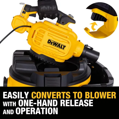 Miniatura 4 de DEWALT Aspiradora de taller húmeda y seca con soplador de hojas desmontable, aspiradora de taller húmeda y seca de 12 galones con bolsa