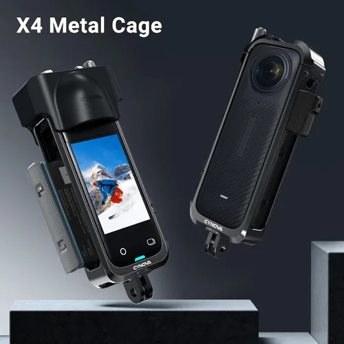 Miniatura 5 de CYNOVA Insta 360 X4 - Marco utilitario con cubierta de lente de silicona para accesorios Insta360 X4, compatible con protector de lente