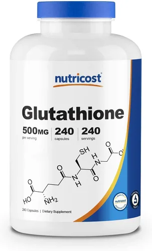 Miniatura 4 de Nutricost Ácido alfa lipoico 600 mg, 240 cápsulas de glutatión 500 mg, 240 cápsulas