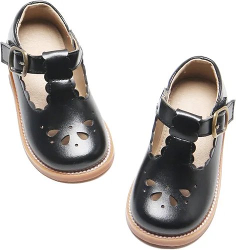 Felix & Flora - Zapatos planos de vestir estilo Mary Jane para niña pequeña, zapatillas de ballet para niña, zapatos para fiestas y escuela