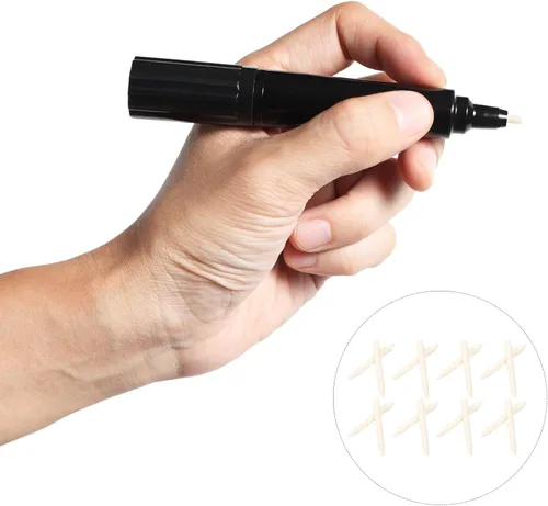 Miniatura 4 de VICASKY 50 puntas de repuesto para rotuladores de pintura, puntas de repuesto para rotuladores, rotuladores permanentes, blanco, 1.6 x 0.2 in