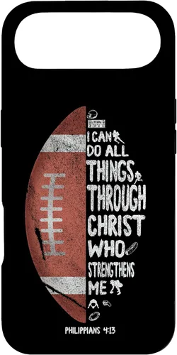 Miniatura 26 de iPhone 13 I can do all things through Christ Philippians 4:13 - Funda de fútbol