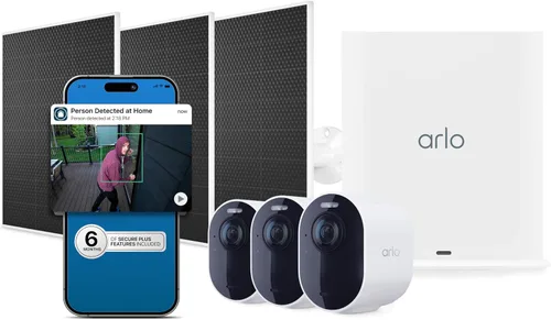 Miniatura 12 de Cámara de Seguridad Arlo Ultra 4K HDR (3ª Generación, Lanzamiento 2025) + SmartHub, Alimentación por Batería, Respuesta de Emergencia, Subtítulos