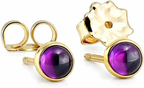 Juego de aretes pequeños de oro con bisel, bola para cartílago, tragus, hélice, múltiples joyas hipoalergénicas de piedra natal para mujer