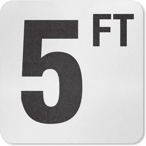 Miniatura 20 de SmartSign Marcador/letrero adhesivo de profundidad de piscina "3 pies", altura de letra de 4 pulgadas, vinilo laminado de 20 mil con superficie