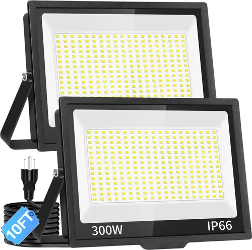 Miniatura 11 de Luz de inundación LED de 200 W para exteriores con enchufe+cable de 10 pies, luz de seguridad súper brillante de 24000 lúmenes, luz de trabajo LED