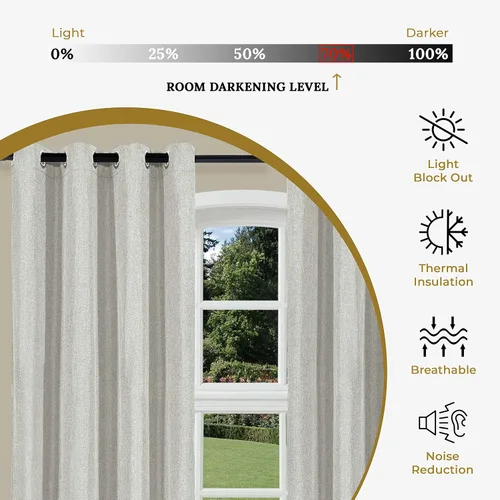 Miniatura 5 de Superior Cortinas opacas, oscurecimiento de habitación, dormitorio, cortinas, cocina, detalles de ventana de sala de estar, bloqueo solar, térmico