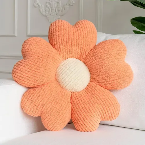 Miniatura 20 de Sioloc Almohada Decorativa de Flores, Lindo Cojín de Asiento de Suelo con Margaritas, Almohadas Decorativas Divertidas y Estéticas para Cama Sofá