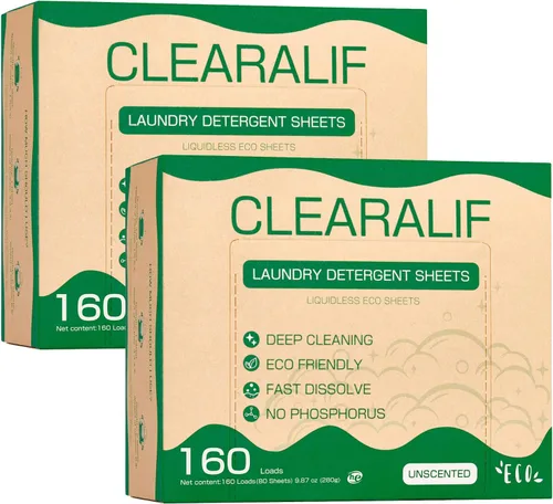 Miniatura 24 de CLEARALIF Hojas de detergente para ropa, lavanda, hasta 480 cargas, ideal para viajes, apartamentos, dormitorios, tiras de detergente para ropa