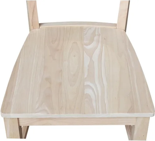 Miniatura 10 de IC INTERNATIONAL CONCEPTS Canyon Collection - Juego de dos sillas de madera maciza sin terminar