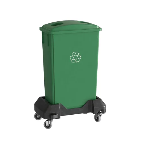 Miniatura 44 de Bote de basura Slim Jim negro de 23 galones con carrito