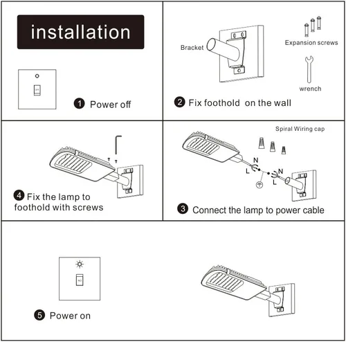 Miniatura 9 de Gebosun Luz de calle LED de 35 W para exteriores, del anochecer al amanecer con sensor de fotocélula, 5400 lm 6000 K, IP65 impermeable