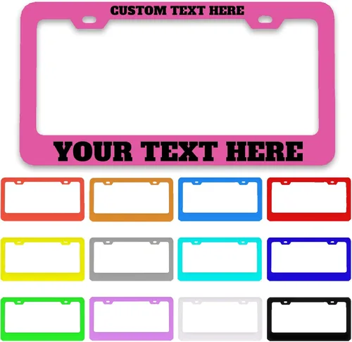 Miniatura 8 de Marco de matrícula personalizado – Etiqueta metálica de alta calidad para automóvil con tu texto, placas personalizadas de 12 x 6 pulgadas, marcos