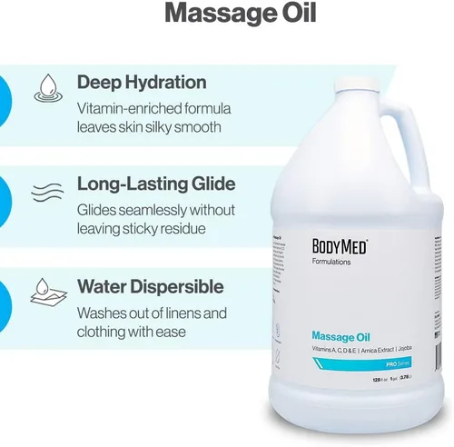 Miniatura 6 de BodyMed Formulations Aceite de masaje, 8 oz. – Sin fragancia, aceite totalmente natural para terapia de masaje – Certificado Leaping Bunny