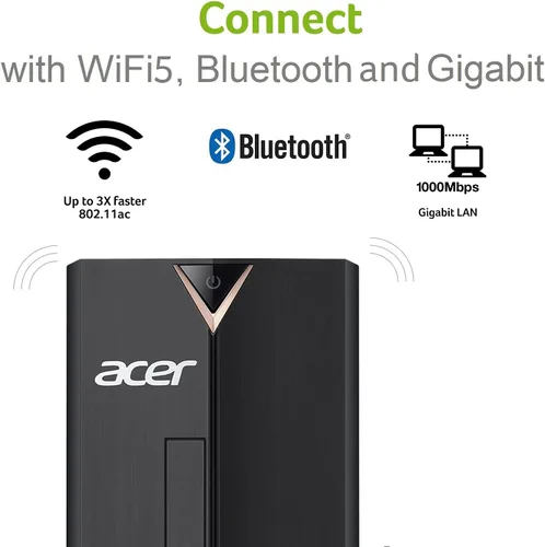 Miniatura 3 de Acer Aspire XC-830-UA91 Desktop Procesador Intel Celeron J4125 de cuatro núcleos (hasta 2.7 GHz) DDR4 de 8 GB a 2400 MHz SSD NVMe M.2 de 256