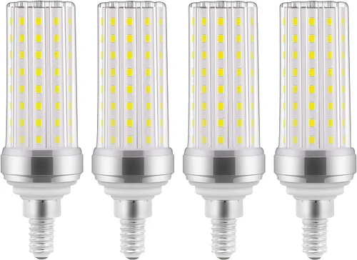 Paquete de 4 bombillas LED E12, bombillas LED de candelabro de 20 W, equivalente a 150 W, luz blanca diurna 6000 K, 2000 lm, no regulables,