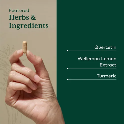 Miniatura 4 de Gaia Herbs PRO Quercetin Synergy 500 - Suplemento de apoyo del sistema inmunológico* - Salud celular con bromelina y cúrcuma - 100 cápsulas
