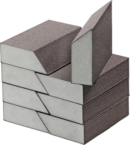 Miniatura 19 de Bloques de lijado en ángulo de grano 180, bloque de arena de esponja fina, lavable y reutilizable, bloque de papel de lija húmedo y seco