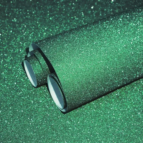 Kitico Papel de contacto con purpurina verde – 17.7 x 78.7 pulgadas – Papel tapiz decorativo autoadhesivo brillante para gabinetes, muebles, papel