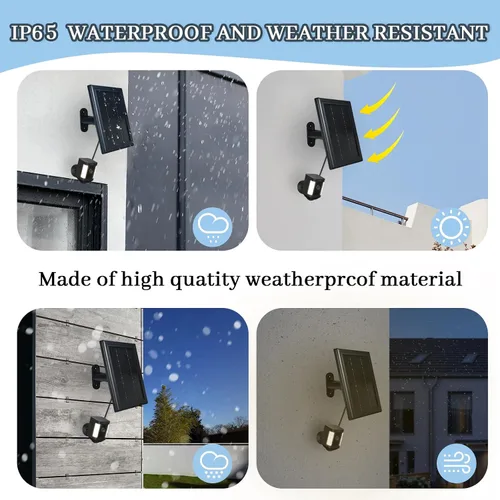 Miniatura 3 de Cargador de panel solar para cámara Ring, cargador solar 5V 3.5W compatible con batería de cámara Ring Stick Up Cam para vigilancia inalámbrica