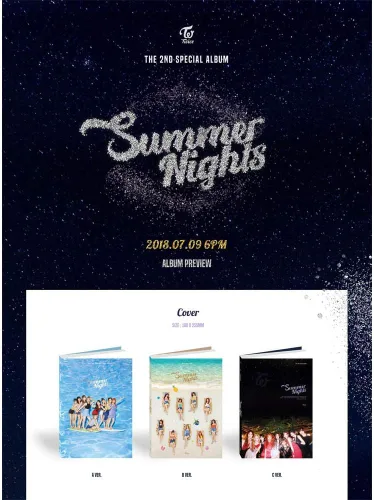 Dos noches de verano 2do álbum especial versión C CD+1p letras póster en paquete+fotolibro+6p PhotoCard+1p Polaroid Post+1p DIY papel