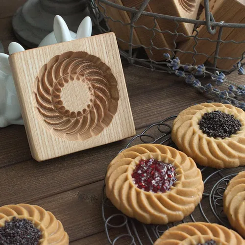 Miniatura 9 de Molde de Galletas de Madera, Molde de Horneado 3D, Herramienta de Decoración de Gravura para Artesanía, Adecuado para Halloween, Acción de Gracias