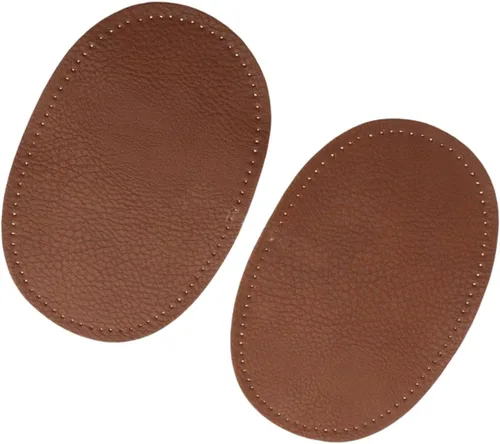 Miniatura 3 de BeeSpring 2 Piezas De Cuero Pu Parche Coser En Parches Repir Codo Rodilla Para Ropa Accesorios De Ropa - Color Café
