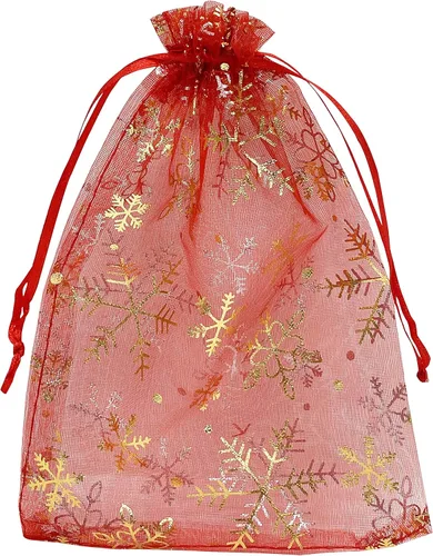 Miniatura 10 de Jexila - 100 bolsas de organza naranja de 5 x 7 pulgadas con cordón para calabazas de Halloween, bolsas de regalo para niños, bolsas de dulces