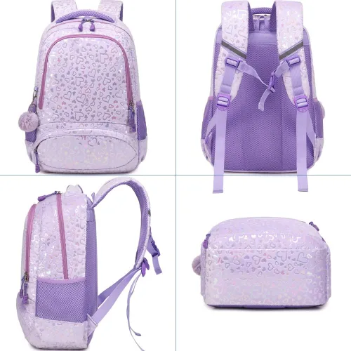 Miniatura 40 de Juego de mochila para niñas y adolescentes, mochila escolar para niños con bolsa para el almuerzo, estuche para lápices, mochilas escolares