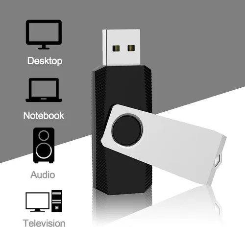 Miniatura 3 de KEXIN Unidad flash de 128 GB, paquete de 5 unidades USB 2.0 USB 2.0, memoria USB, color negro