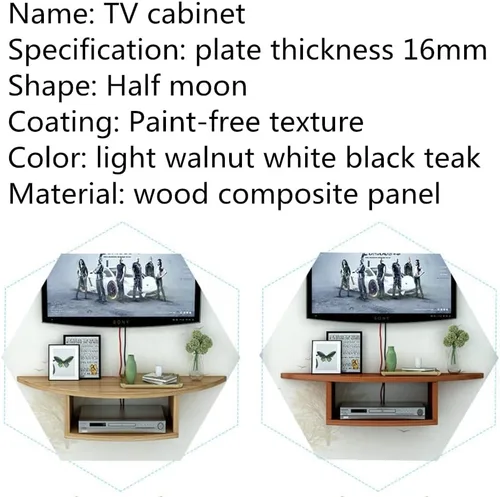 Miniatura 3 de WANLIAN Soporte flotante para TV de entretenimiento, estante de pared flotante para caja de cable, estantes de medios montados en la pared, estante